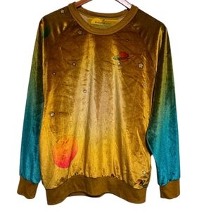 Aviator Nation Celestial Pullover in Gold Size Medium